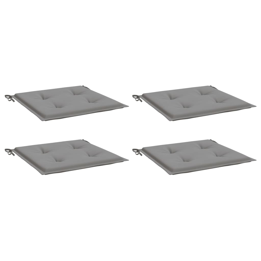 Cojines de silla de jardín Vidaxl 4 PCS 40x40x3 CM Oxford Fabric Gray