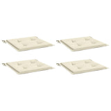 Coussins de chaise de jardin vidaxl 4 pcs 40x40x4 cm crème tissu oxford -colore
