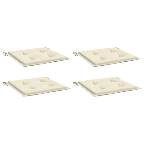 Coussins de chaise de jardin vidaxl 4 pcs 40x40x4 cm crème tissu oxford -colore