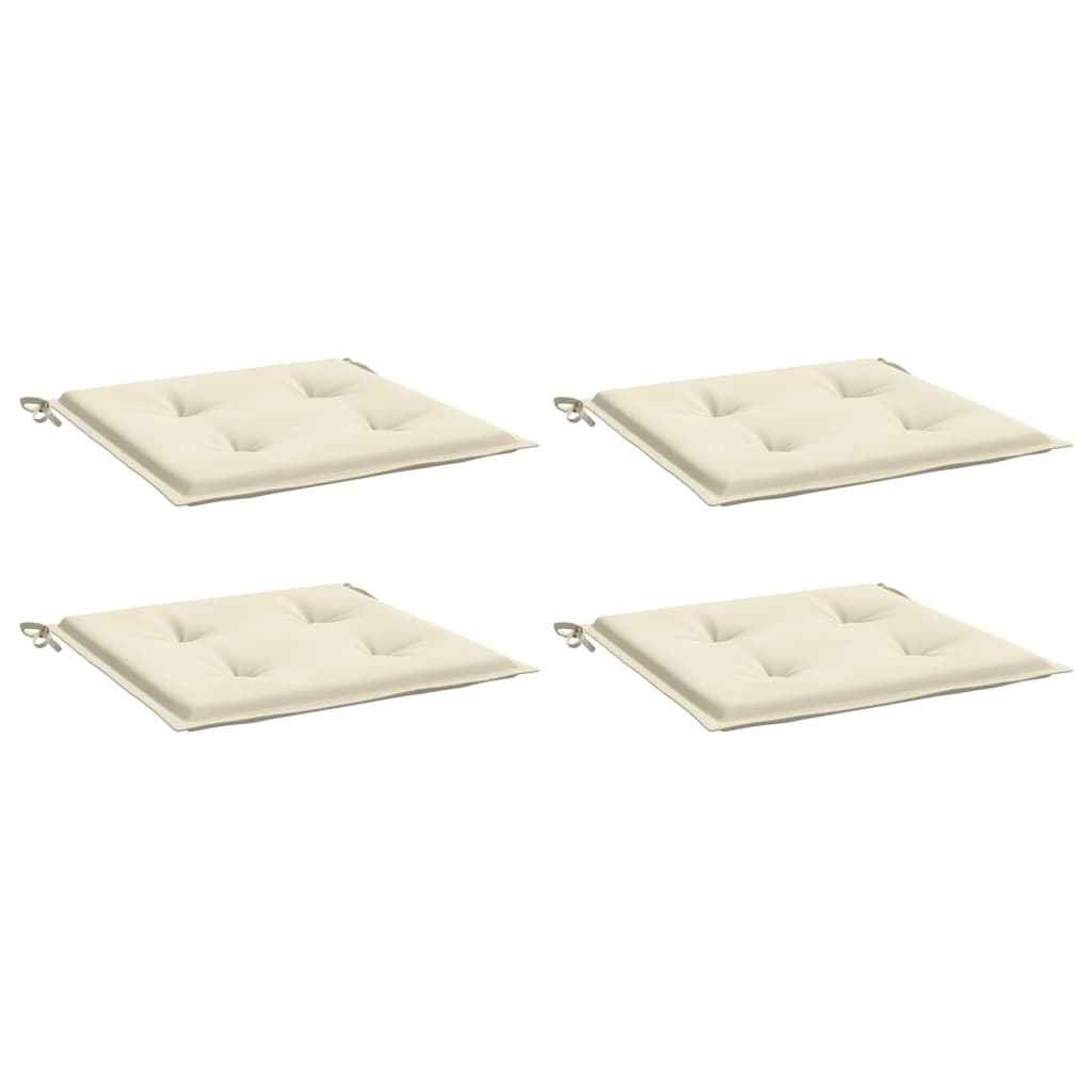 Vidaxl vrtni stol blazine 4 pcs 40x40x3 cm oxford tkanina crème -barva