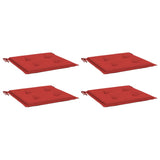 Cojines de silla de jardín Vidaxl 4 PCS 40x40x3 CM Oxford Fabric Red