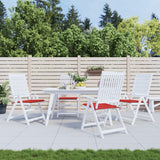 Vidaxl Garden Stol Puder 4 PCS 40x40x3 cm Oxford stof rød