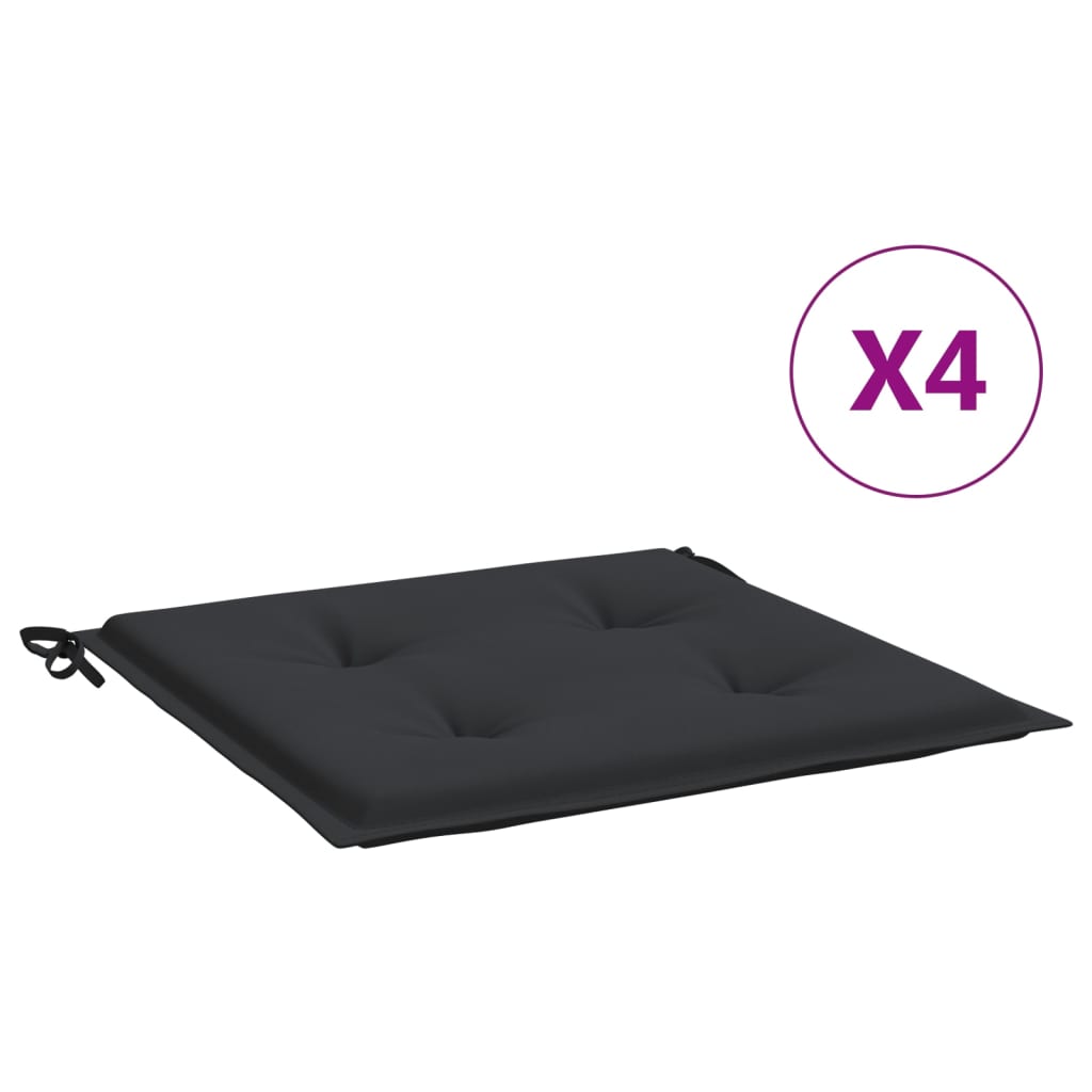 Vidaxl Garden Stol Puder 4 ST 40X40X3 CM Oxford Stof sort sort