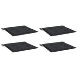 Coussins de chaise de jardin vidaxl 4 pcs 40x40x4 cm oxford tissu noir