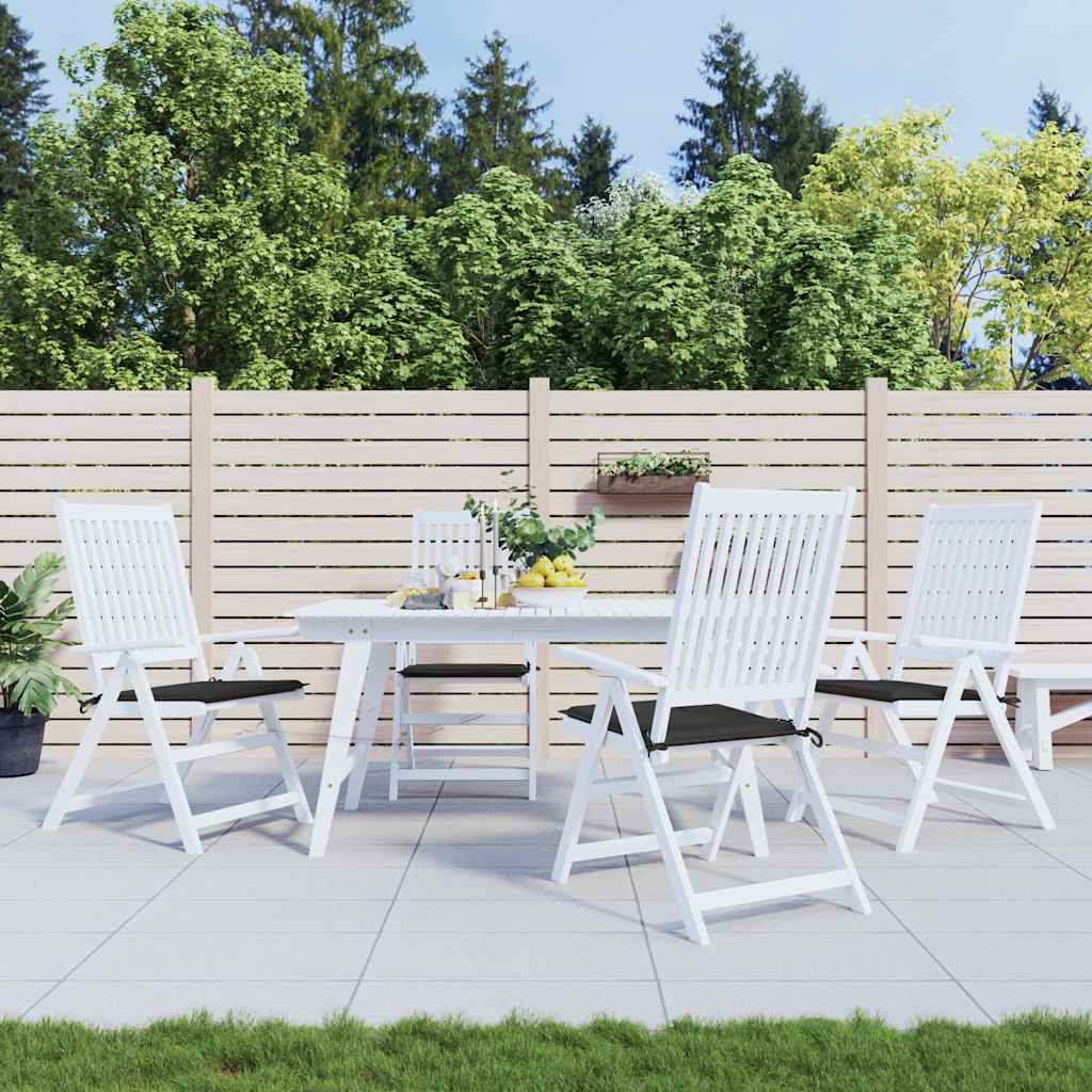 Coussins de chaise de jardin vidaxl 4 pcs 40x40x4 cm oxford tissu noir