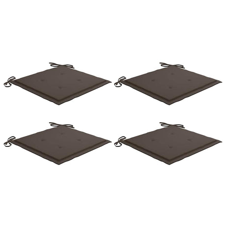 Vidaxl Garden Chair Cushions 4 PCS 40x40x4 cm Oxford tissu taupe