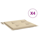 Coussins de chaise de jardin vidaxl 4 pcs 40x40x4 cm oxford tissu beige