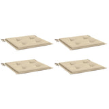 Coussins de chaise de jardin vidaxl 4 pcs 40x40x4 cm oxford tissu beige