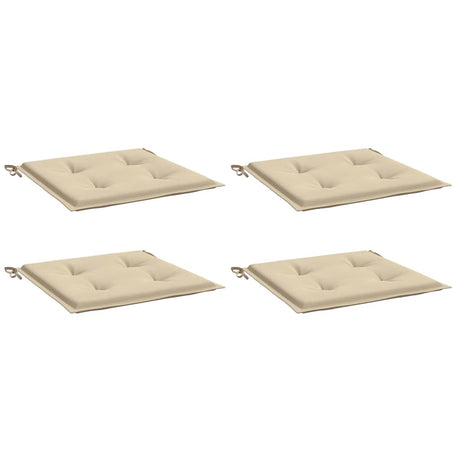 Coussins de chaise de jardin vidaxl 4 pcs 40x40x4 cm oxford tissu beige