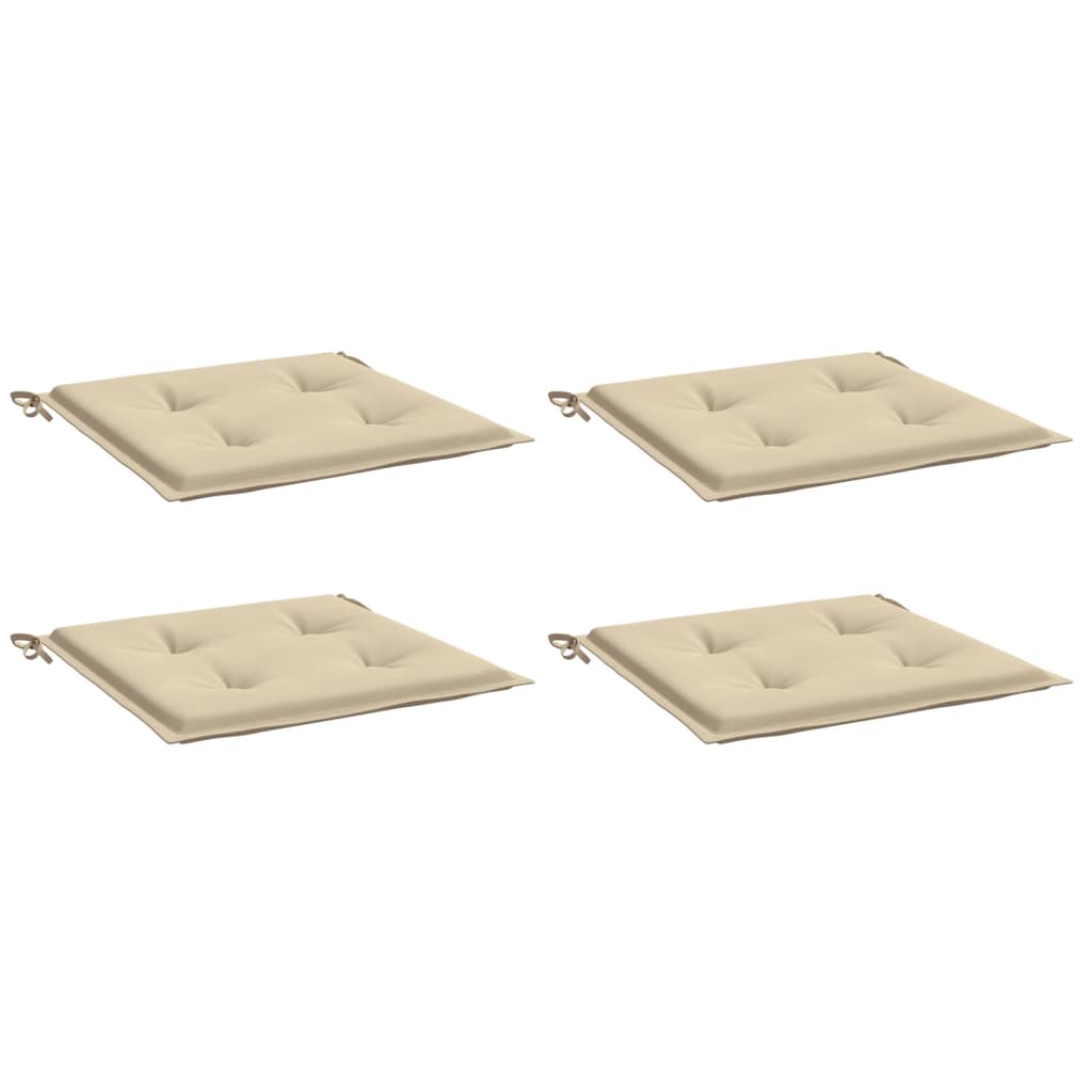 Cojines de silla de jardín Vidaxl 4 PCS 40x40x3 cm Oxford Fabric beige