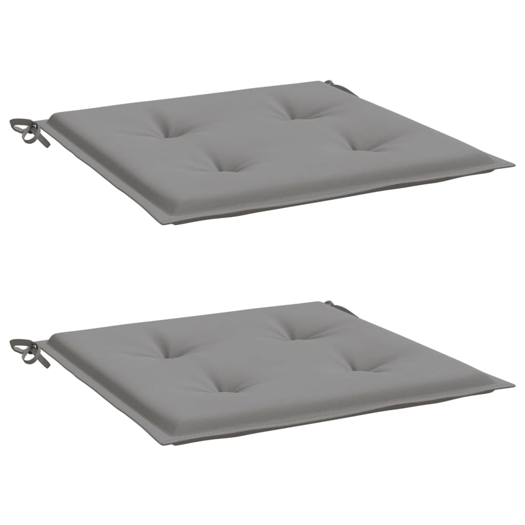 Cojines de silla de jardín Vidaxl 2 st 50x50x3 cm de tela gris