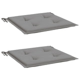 Cuscini da sedia da giardino Vidaxl 2 St 50x50x3 cm tessuto grigio