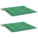 Vidaxl Garden Stol Puder 2 St 50x50x3 cm Oxford Stof grøn