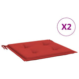 Coussins de chaise de jardin vidaxl 2 ST 50x50x4 cm Red