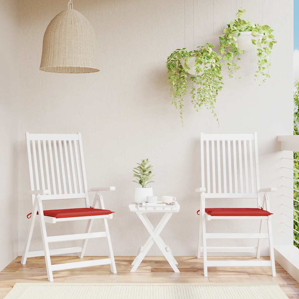 Coussins de chaise de jardin vidaxl 2 ST 50x50x4 cm Red