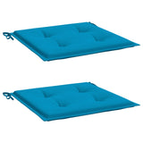 Cojines de silla de jardín Vidaxl 2 st 50x50x3 cm tela azul