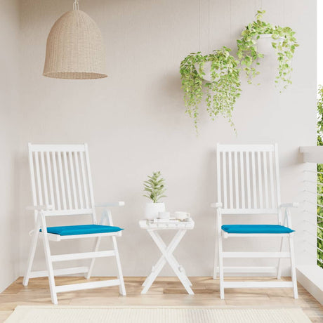 Coussins de chaise de jardin vidaxl 2 st 50x50x3 cm tissu bleu