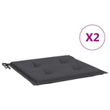 Vidaxl Gartenstuhl Kissen 2 ST 50 x 50 x 3 cm Oxford Stoffanthrazit -gelöscht