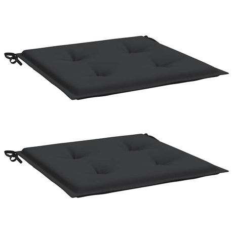 Coussins de chaise de jardin vidaxl 2 st 50x50x4 cm oxford tissu noir