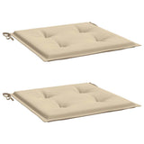 Coussins de chaise de jardin vidaxl 2 st 50x50x4 cm oxford tissu beige