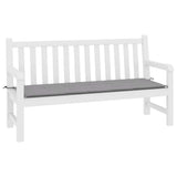 Vidaxl jardin banc coussin 200x50x4 cm oxford tissu gris