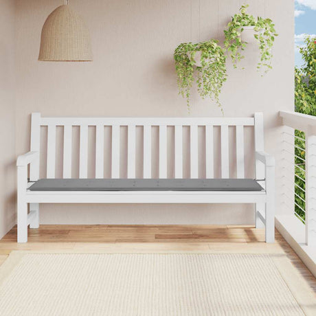 Vidaxl jardin banc coussin 200x50x4 cm oxford tissu gris