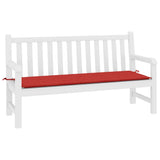 Vidaxl jardin banc coussin 200x50x4 cm tissu oxford rouge
