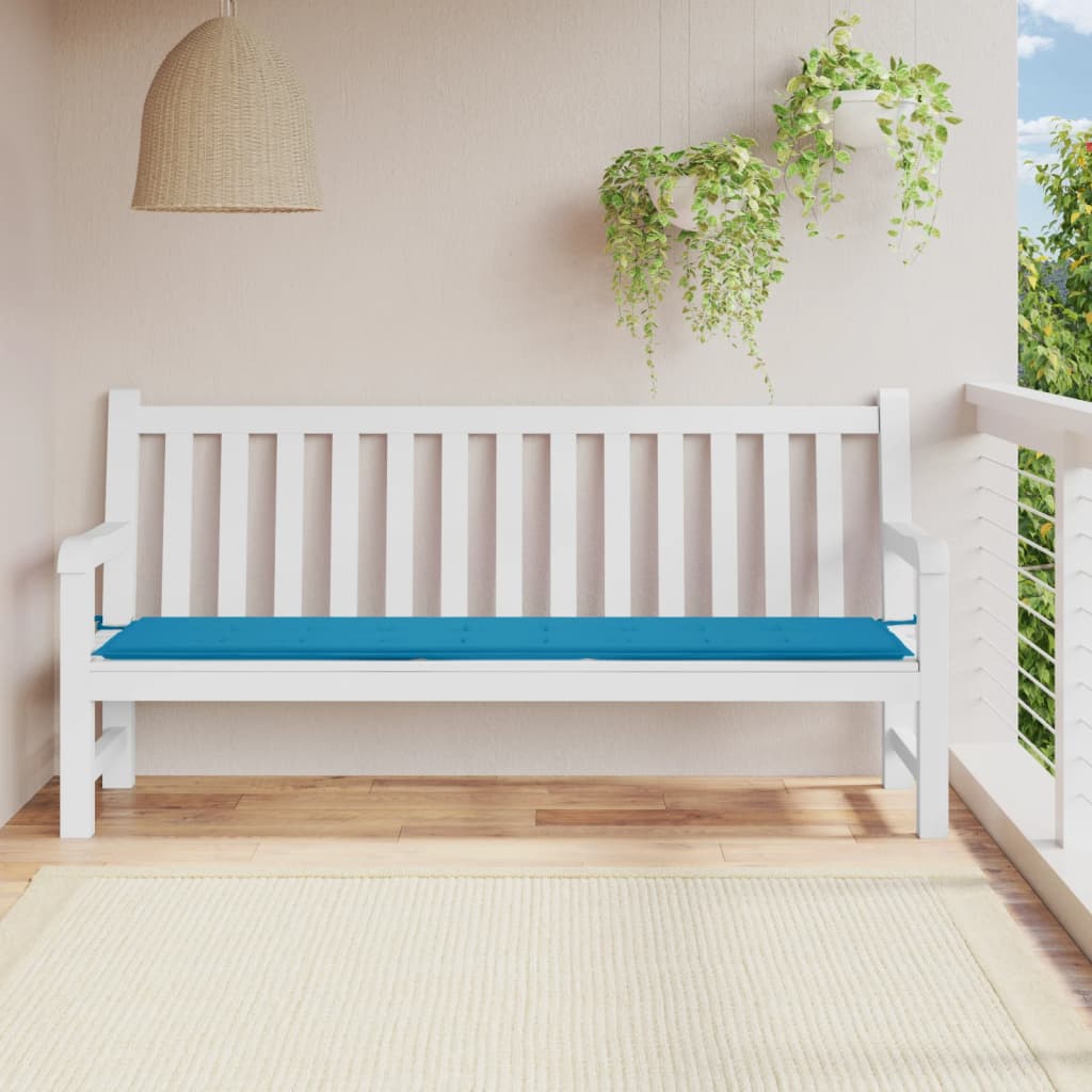 Vidaxl Garden Bench Podusza 200x50x3 Cm Oxford Tkanina niebieska