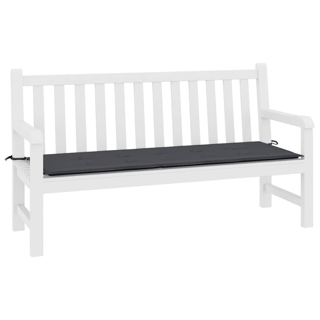 Vidaxl jardin banc coussin 200x50x4 cm tissu oxford noir