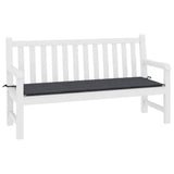 Vidaxl jardin banc coussin 200x50x4 cm tissu oxford noir