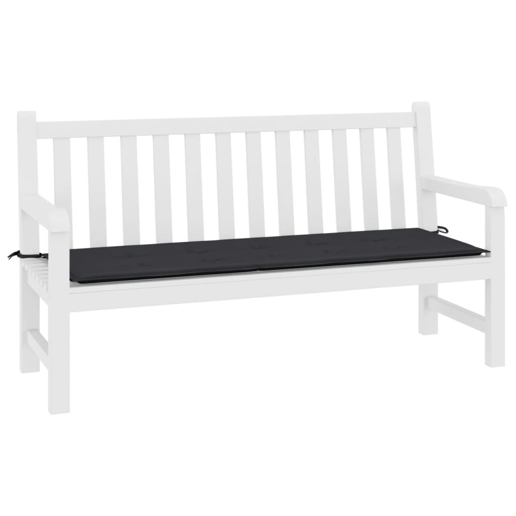 Vidaxl jardin banc coussin 200x50x3 cm tissu oxford noir