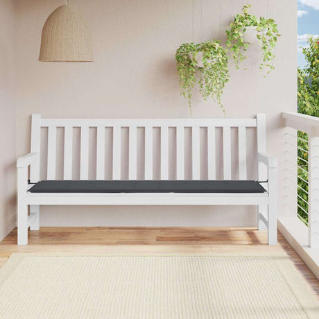 Vidaxl jardin banc coussin 200x50x4 cm tissu oxford noir