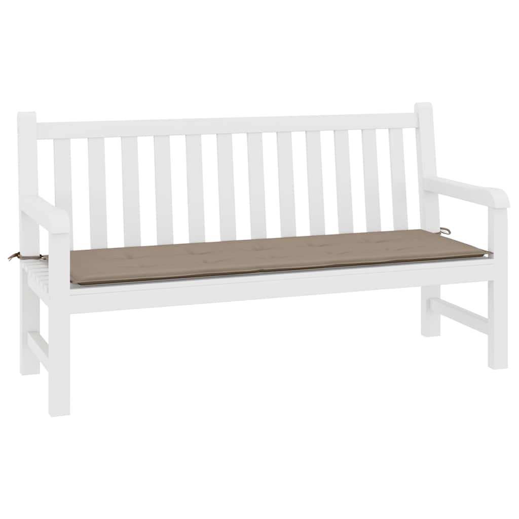 Vidaxl jardin banc coussin 200x50x4 cm oxford tissu taupe