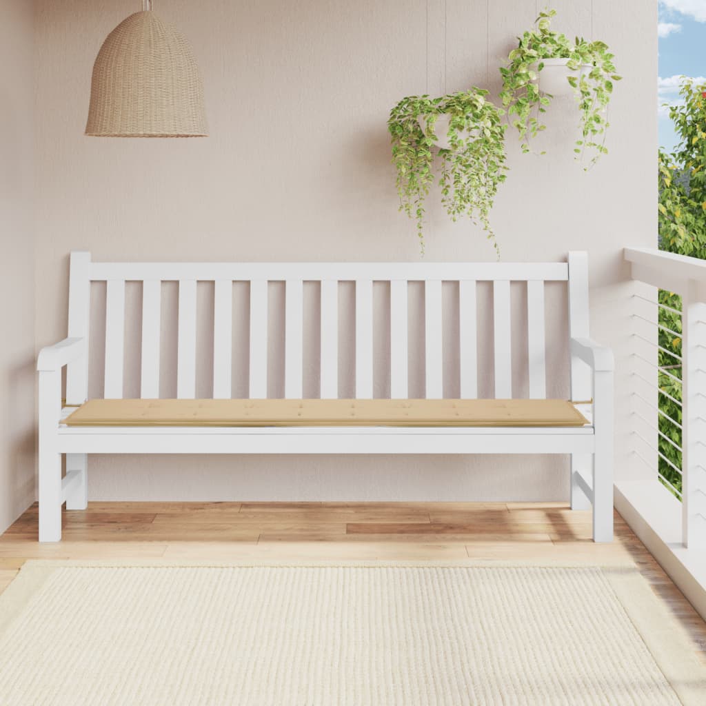 VidaXL Garden bench cushion 200x50x3 cm Oxford fabric beige