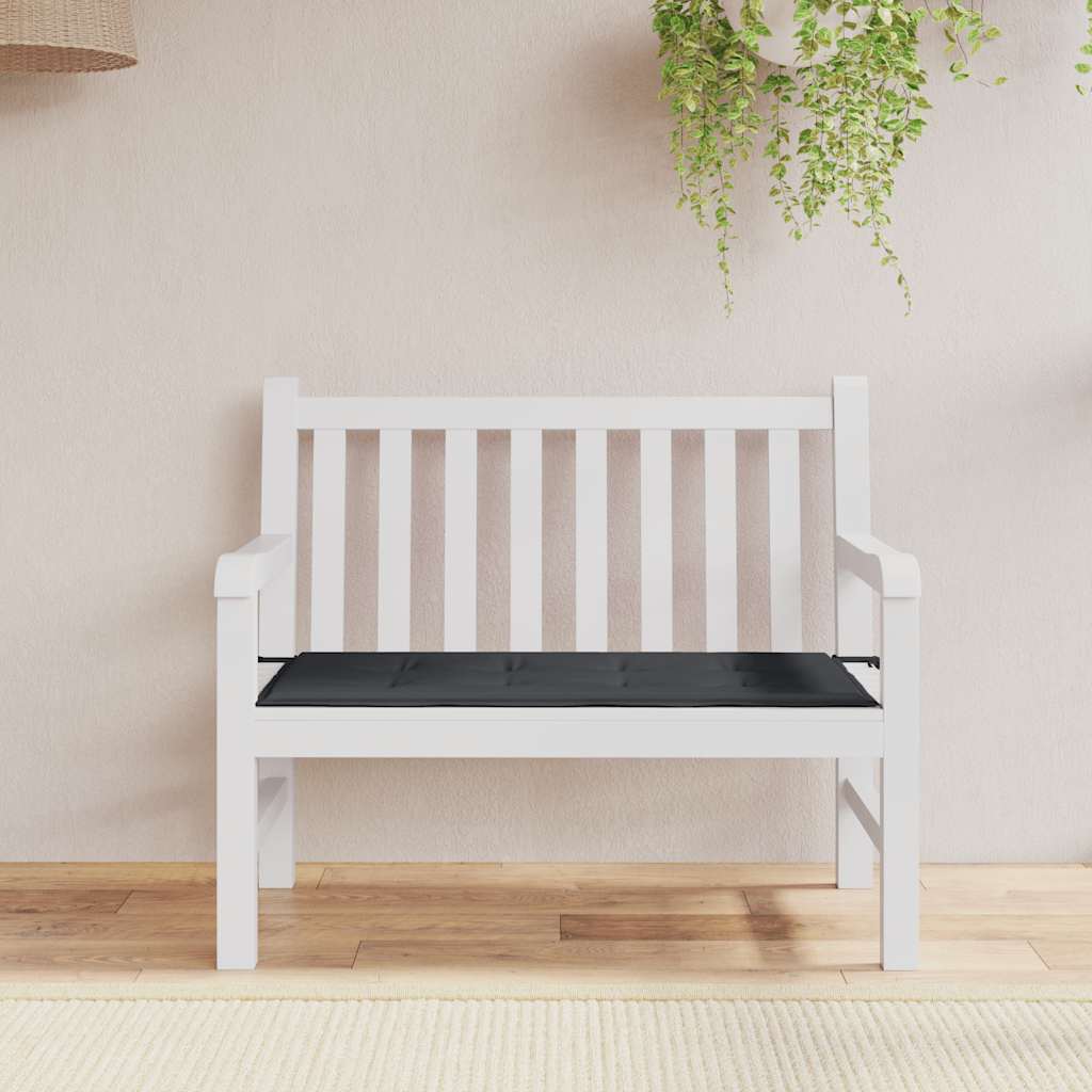 Vidaxl jardin banc coussin 100x50x4 cm tissu oxford noir