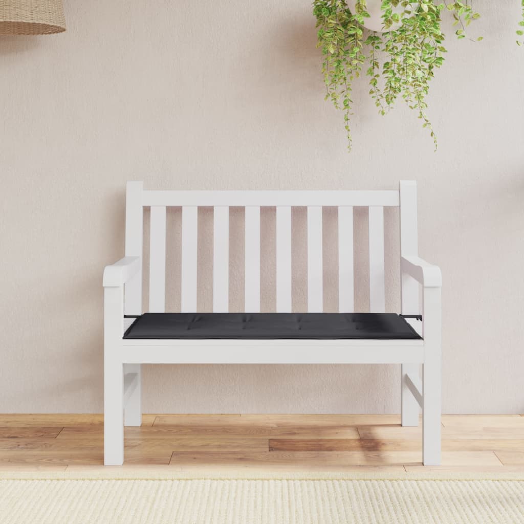 Vidaxl Garden Bench Kissen 120x50x3 cm Oxford Stoff schwarz