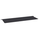 Vidaxl jardin banc coussin 150x50x4 cm tissu oxford noir