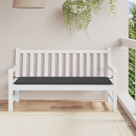 Vidaxl jardin banc coussin 150x50x4 cm tissu oxford noir