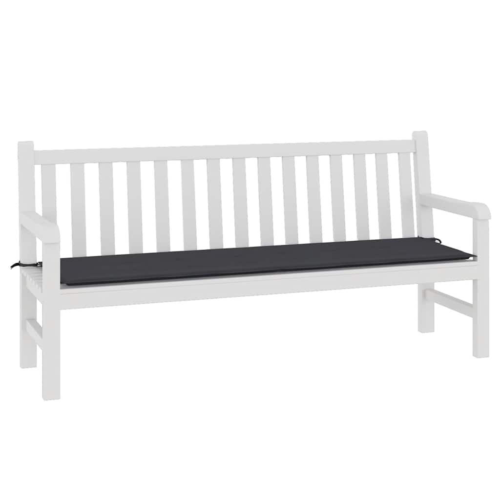 Vidaxl jardin banc coussin 180x50x4 cm tissu oxford noir