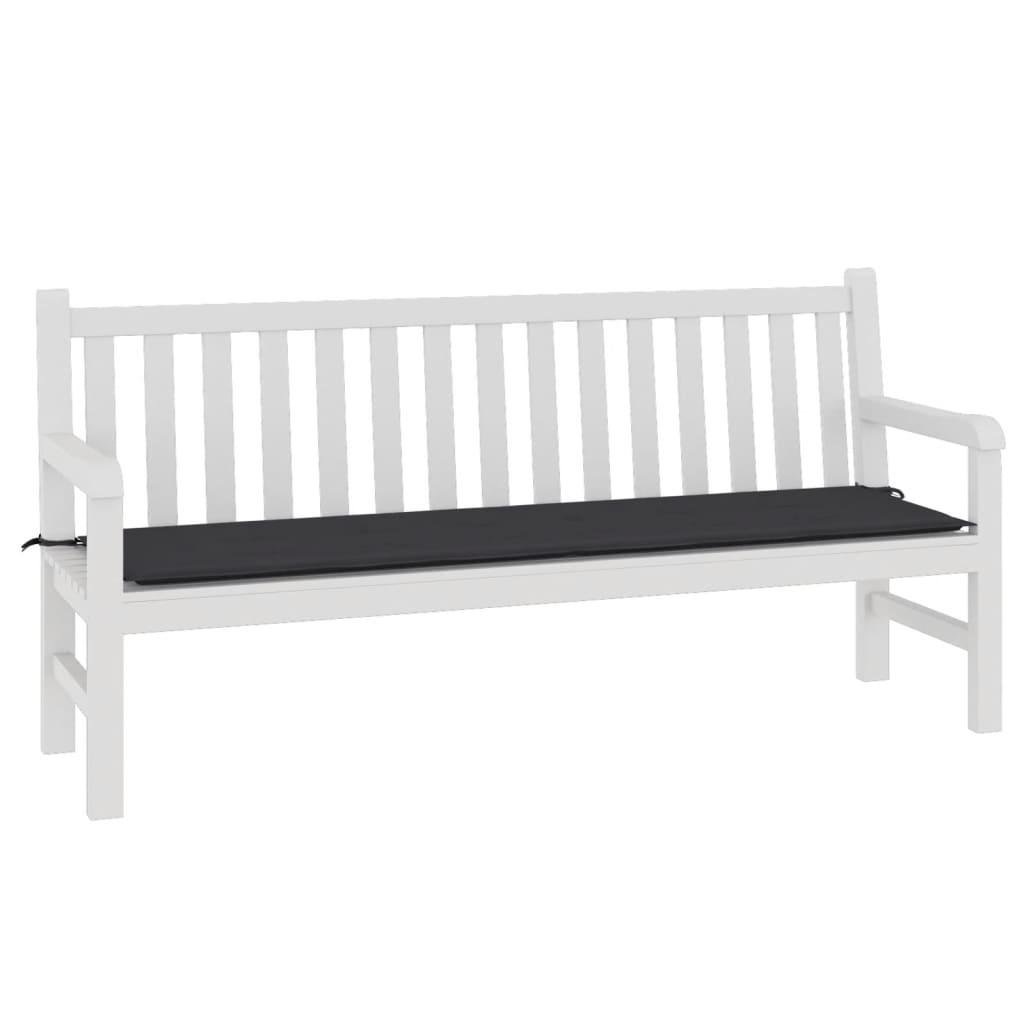 Vidaxl jardin banc coussin 180x50x3 cm tissu oxford noir