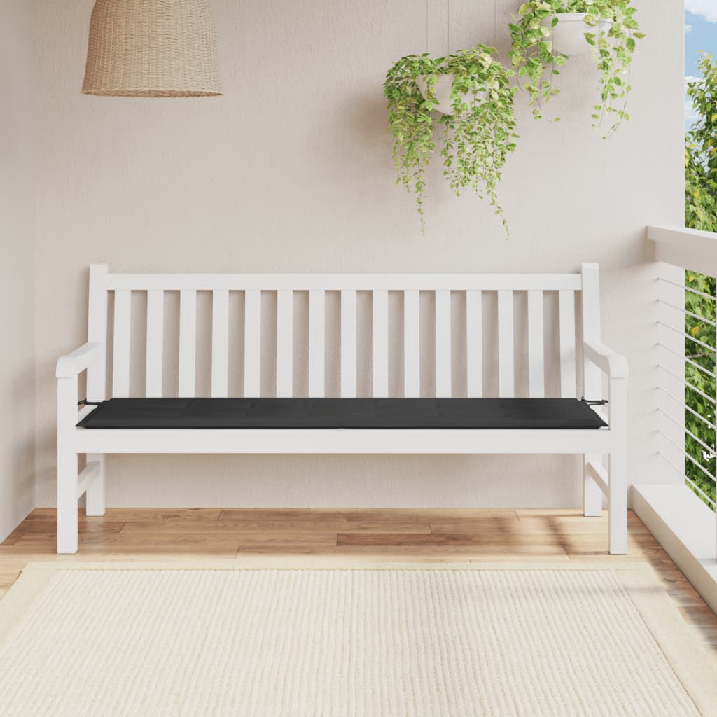 Vidaxl Garden Bench Poduszka 180x50x3 Cm Oxford Fabric Black