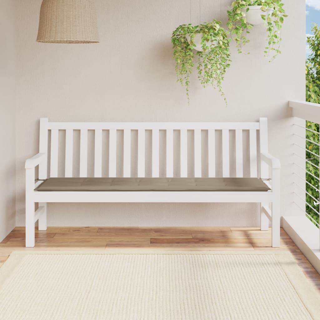 Vidaxl Garden Bench polštář 180x50x3 cm oxford tkanina taupe