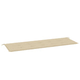 Vidaxl Garden Bench Pushion 150x50x3 cm Oxford Stof beige