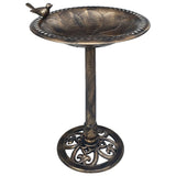 Vidaxl Bird Bath Plastic Bronze