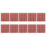 VidaXL dalles de terrasse 10 pcs 30,5x30,5 cm plastique rouge