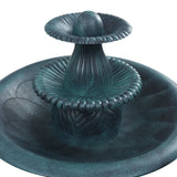 Vidaxl Bird Bath med springvand 50x91 cm plastgrøn