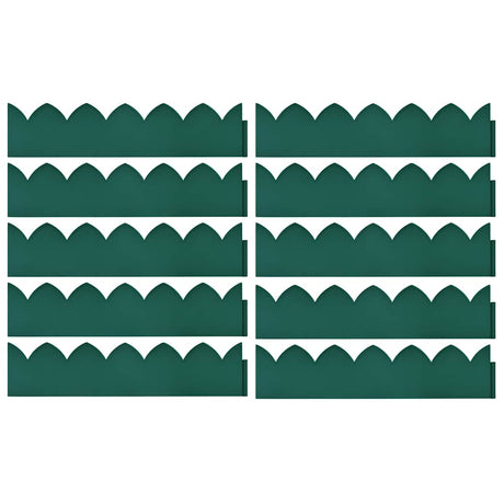 Vidaxl Gazon Arêtes 10 PCS 65x15 cm pp vert