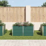Vidaxl Planter surélevé 160x80x77 cm en acier galvanisé vert