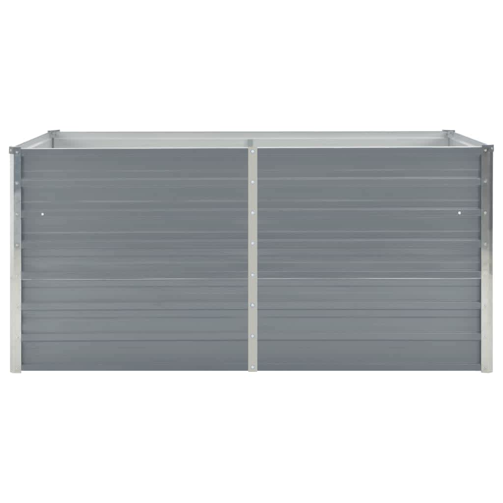 Vidaxl fioriera raccolta da 160x80x45 cm grigio in acciaio zincato