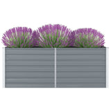 Vidaxl planter hævet 160x80x45 cm galvaniseret stålgrå